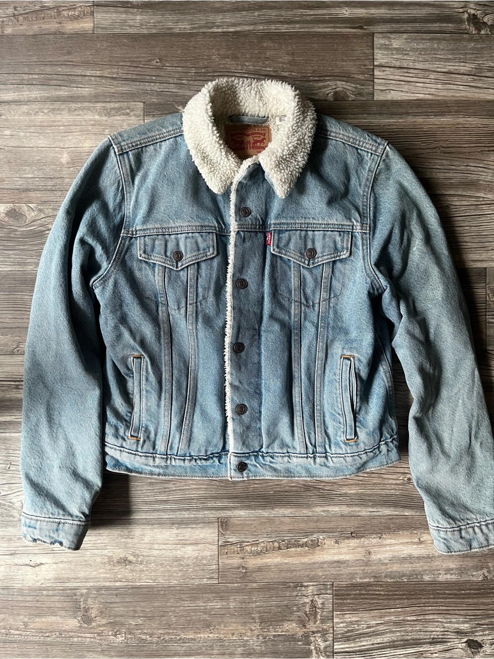 Levi's Vintage Light Blue Denim Sherpa Collar Jacket